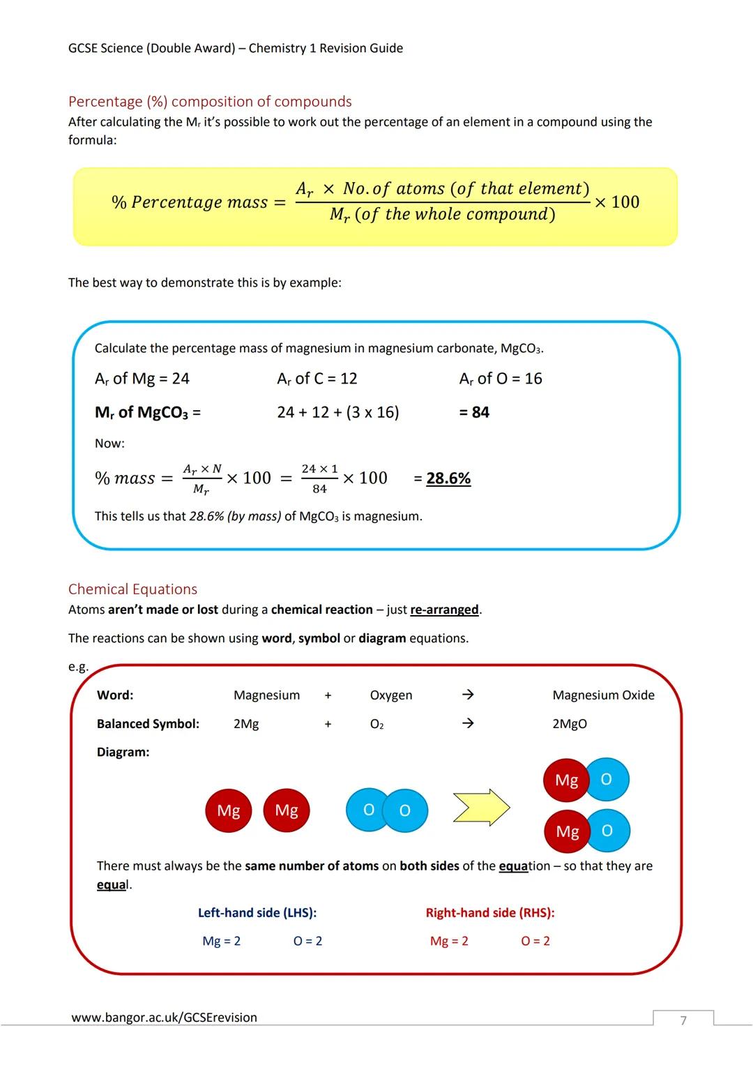 GCSE Science (Double Award) - Chemistry 1 Revision Guide
Contents
Contents
1
Group 7 The Halogens
Identifying hydrogen gas
Identifying lons