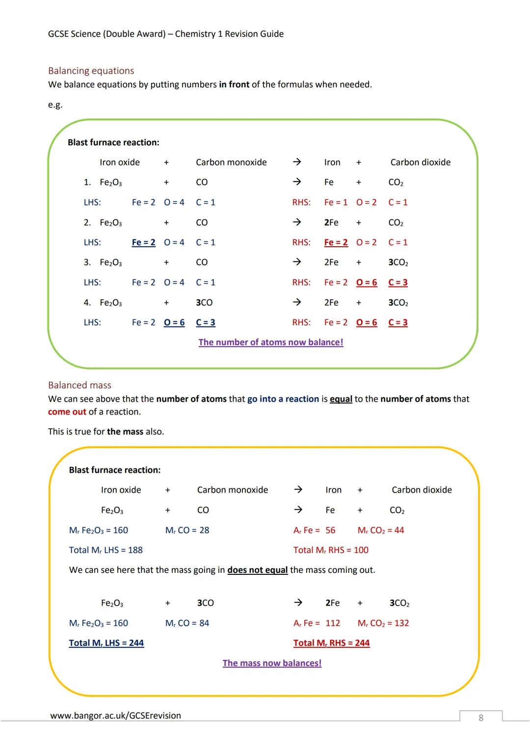 GCSE Science (Double Award) - Chemistry 1 Revision Guide
Contents
Contents
1
Group 7 The Halogens
Identifying hydrogen gas
Identifying lons