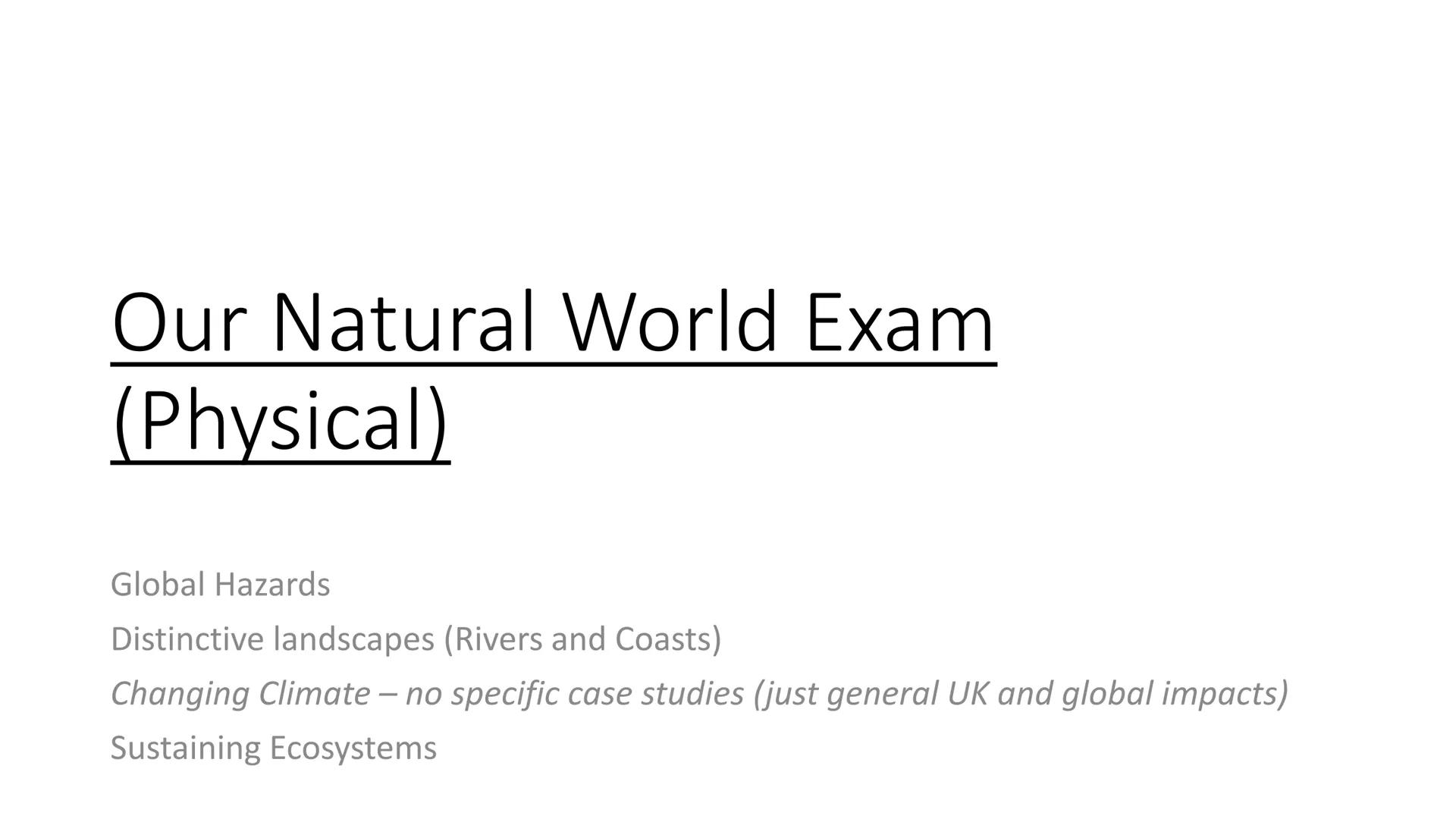 Name
•
GCSE Geography Case Study Notes
This booklet contains revision notes for All the Case studies you need
to know.
They are arranged int