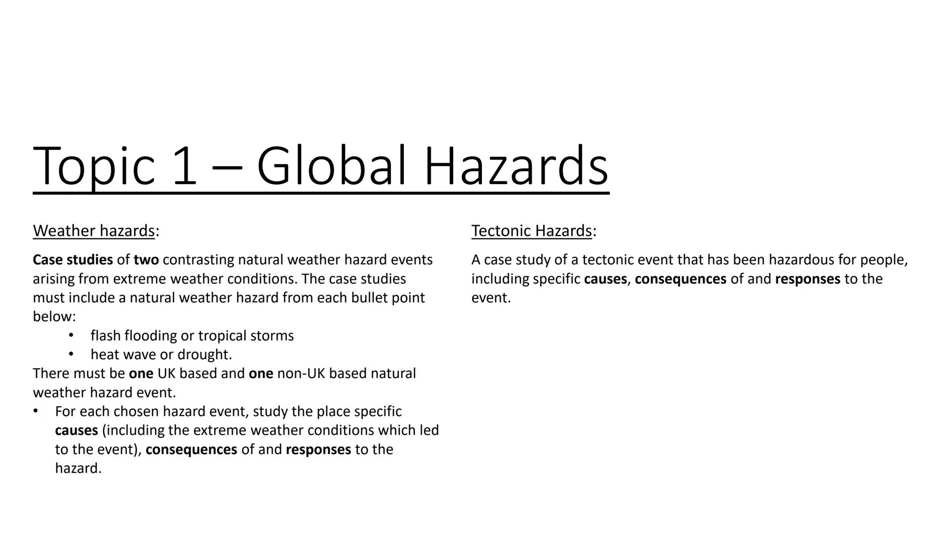 Name
•
GCSE Geography Case Study Notes
This booklet contains revision notes for All the Case studies you need
to know.
They are arranged int