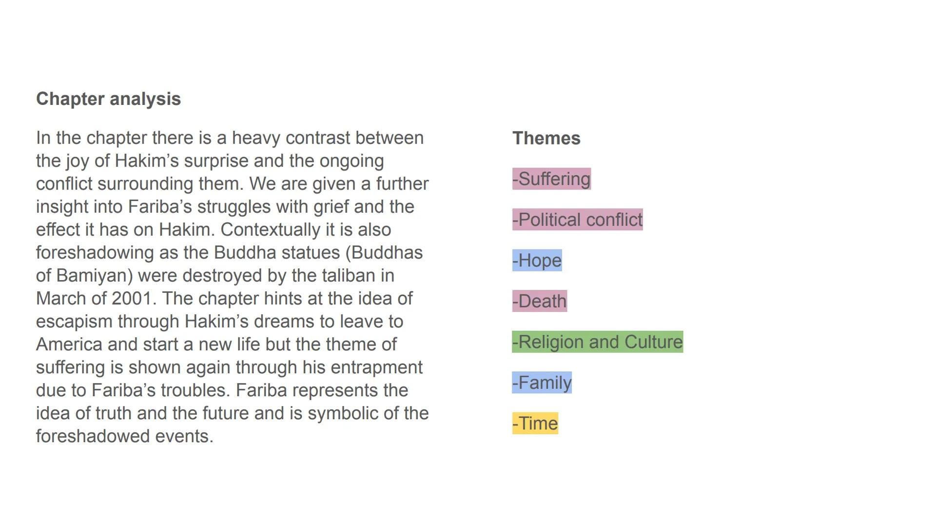 # A THOUSAND SPLENDID
## SUNS
### CHAPTER 21 ## Chapter Summary
Laila and Tariq are taken by Hakim (Babi) on a
long trip to see the large s