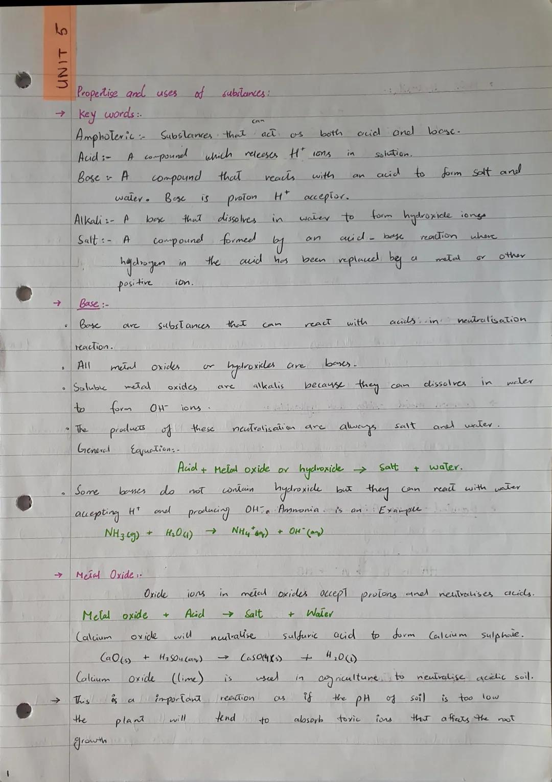 Propertise and Uses of Substances