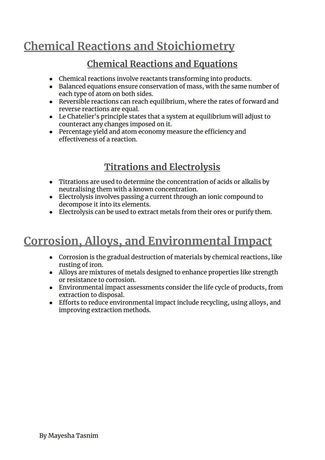 Chemistry Paper 1 Revision
Chemical Reactions and Atomic Structure
•
•
•
Atoms and Elements
Substances are made of atoms, which are represen
