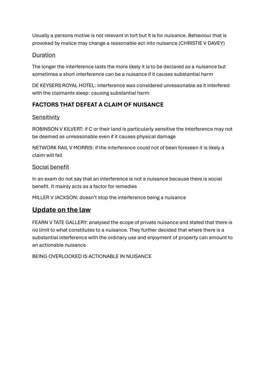 Tort law
- aims of tort
- negligence
- Occupiers liability 1957
- Occupiers liability 1984
- Nuisance
- Rylands v Fletcher
- Vicarious liabi
