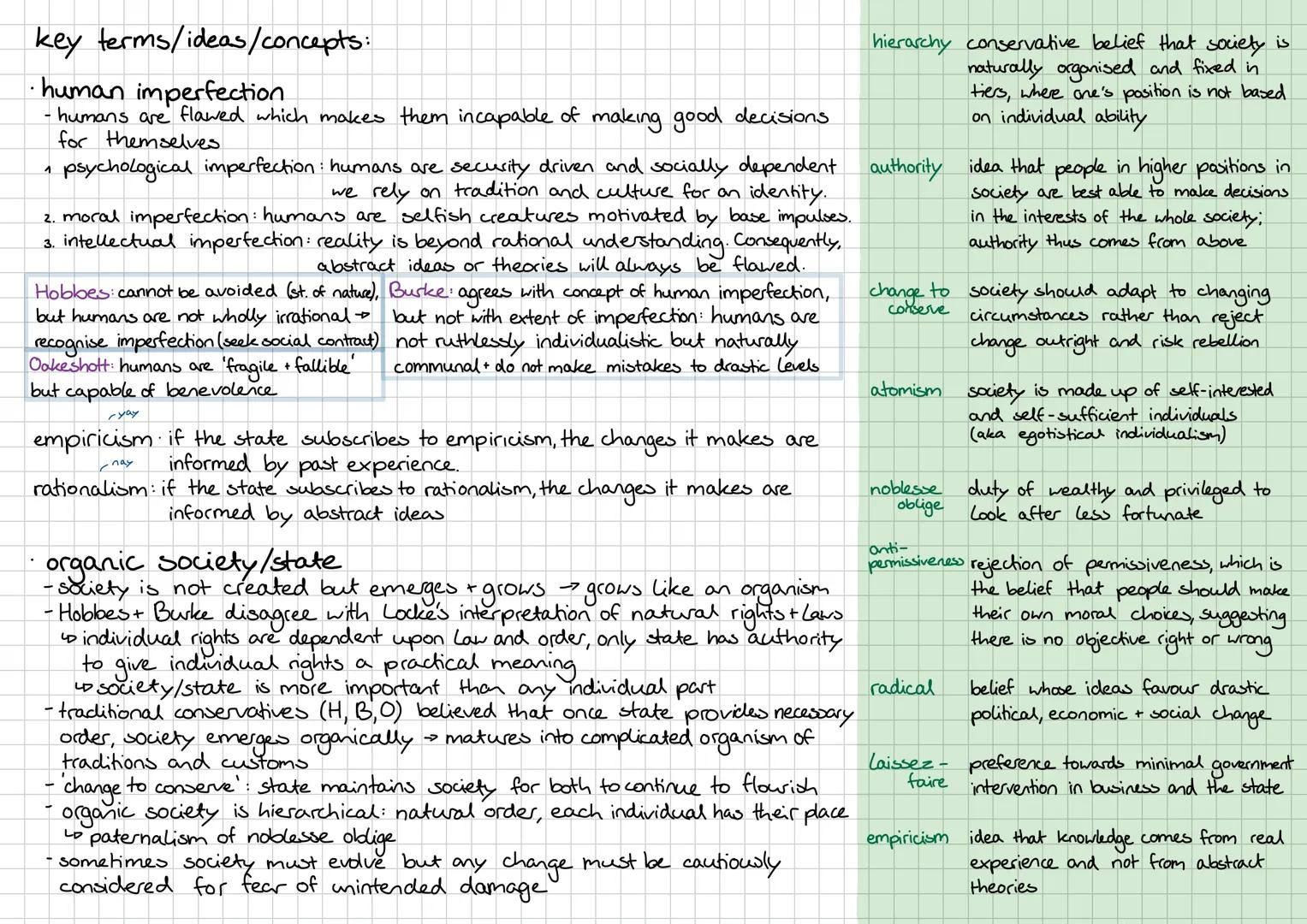 Pservation"
Thomas Hobbes
(1588-1679)
order an ordered society
should balance the human's
need to lead a free life
Human Nature
Cynical/extr