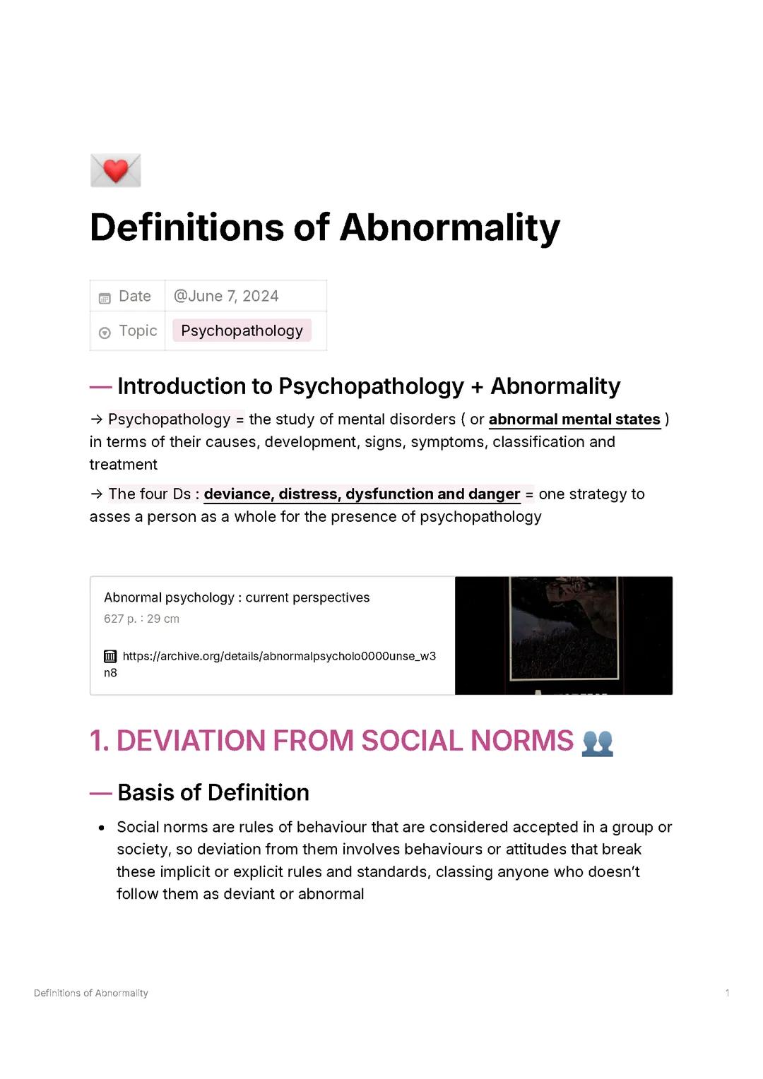Definitions of Abnormality — AQA A-Level Psychology ( Psychopathology )