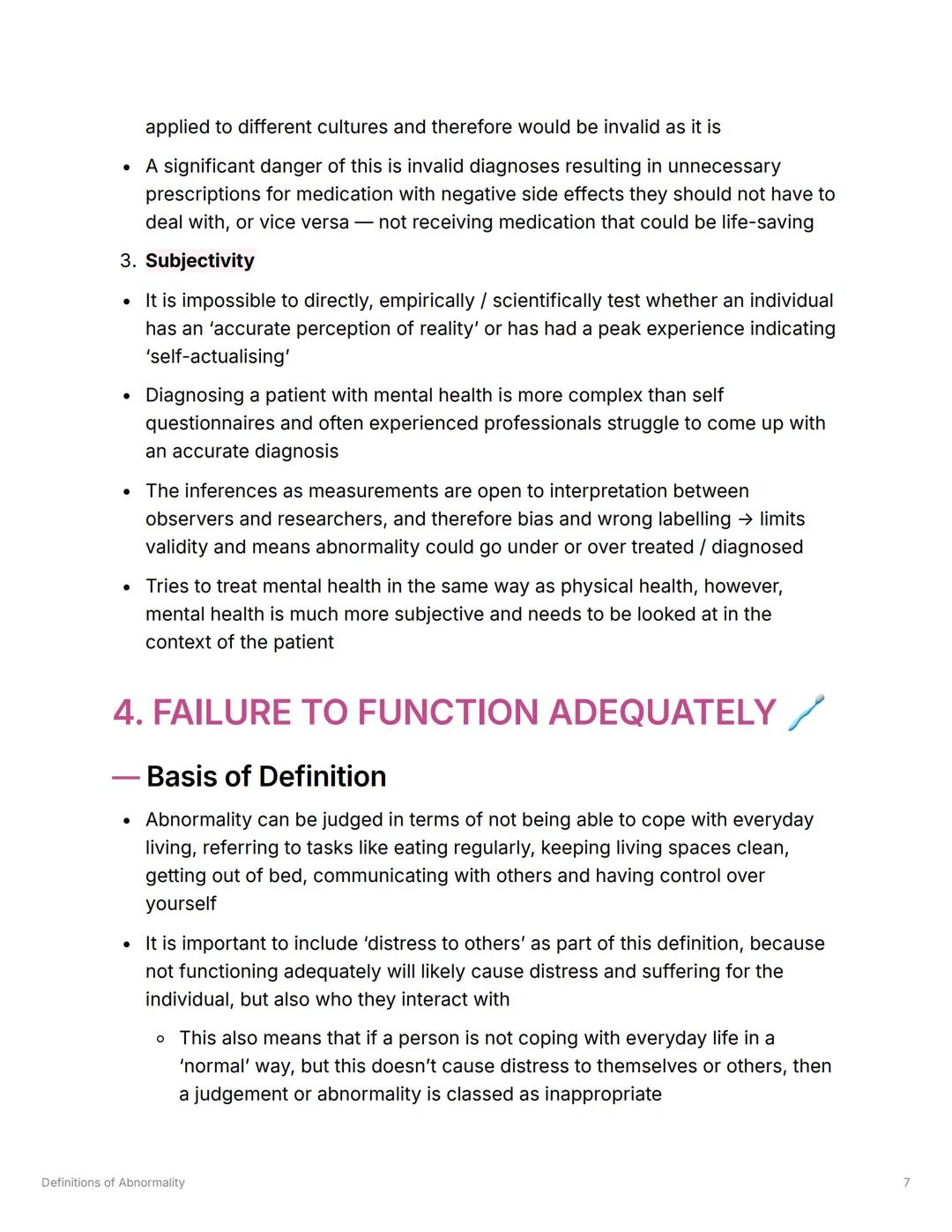Definitions of Abnormality
Date
Ⓒ Topic
@June 7, 2024
Psychopathology
Introduction to Psychopathology + Abnormality
→ Psychopathology = the