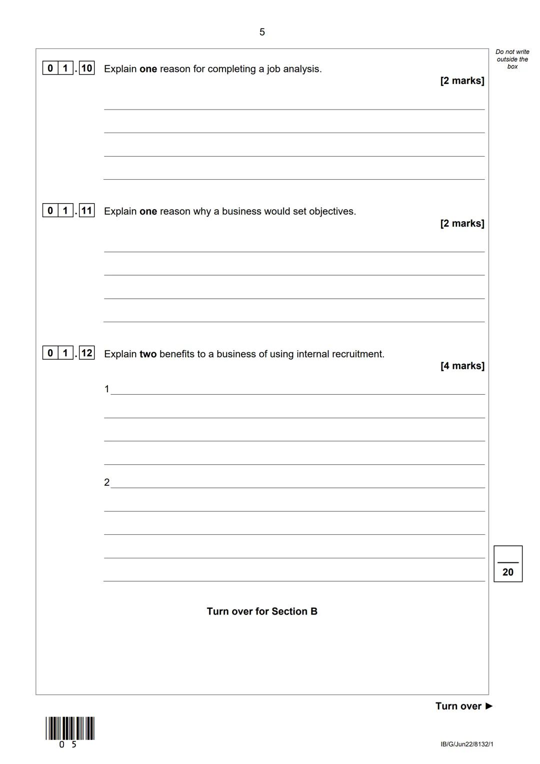 AQA
Please write clearly in block capitals.
Centre number
Surname
Forename(s)
Candidate signature
I declare this is my own work.
Candidate n