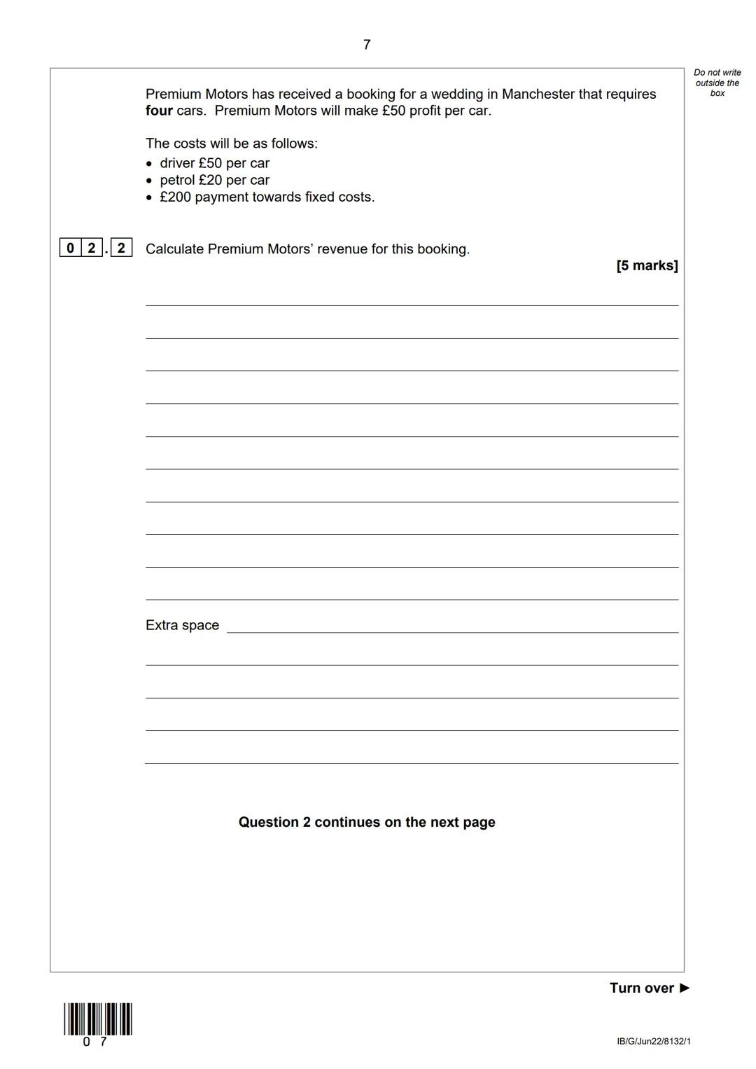 AQA
Please write clearly in block capitals.
Centre number
Surname
Forename(s)
Candidate signature
I declare this is my own work.
Candidate n