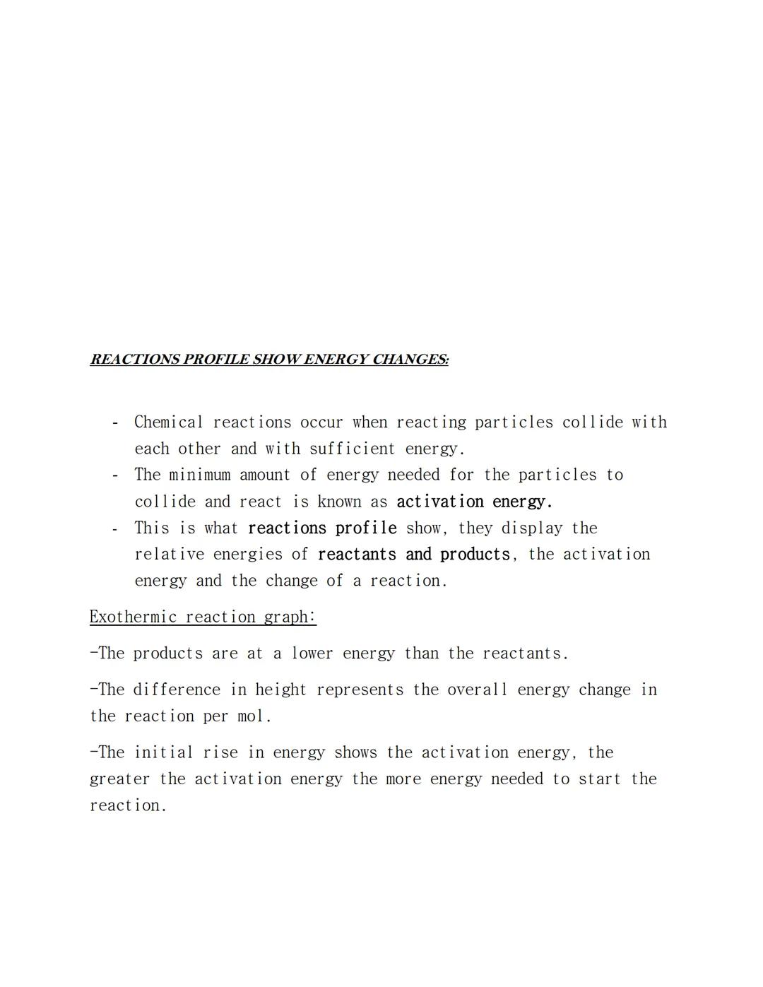 EXOTHERMIC AND ENDOTHERMIC REACTIONS:
-Energy is conserved during chemical reactions
Which means that the amount of energy before a chemical