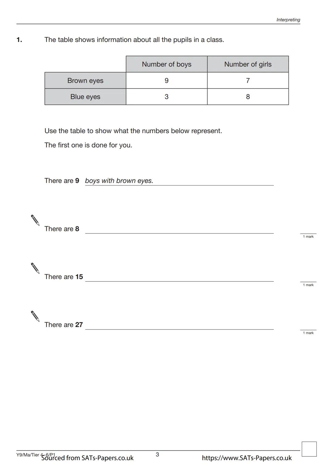 Ma
KEY STAGE
3
Year 9 mathematics test
TIER
4-6
Paper 1
Calculator not allowed
First name
Last name
Class
Date
Please read this page, but do