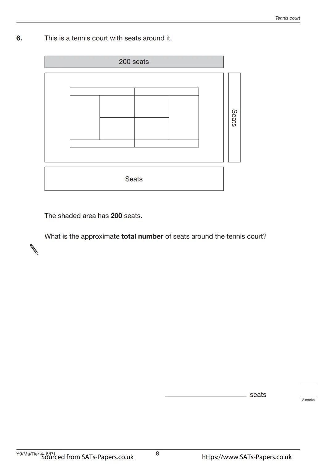 Ma
KEY STAGE
3
Year 9 mathematics test
TIER
4-6
Paper 1
Calculator not allowed
First name
Last name
Class
Date
Please read this page, but do