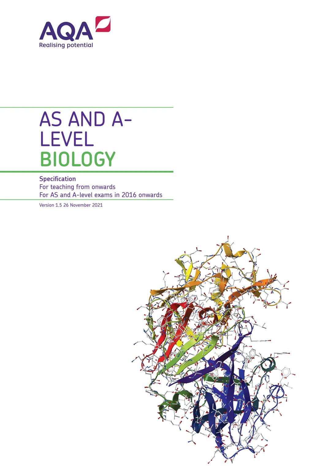 AQA AS and A-level Biology specification