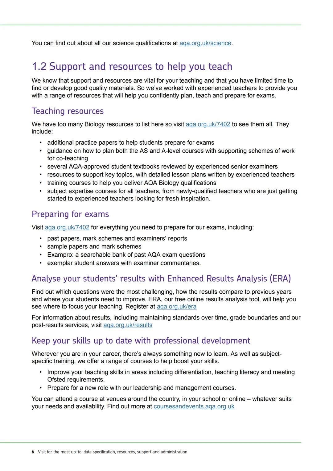 # AQA
Realising potential
AS AND A-
LEVEL
BIOLOGY
Specification
For teaching from onwards
For AS and A-level exams in 2016 onwards
Version