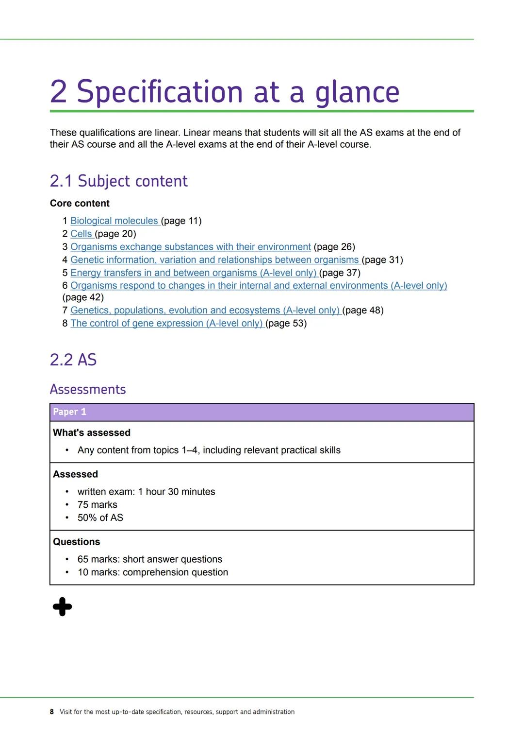 # AQA
Realising potential
AS AND A-
LEVEL
BIOLOGY
Specification
For teaching from onwards
For AS and A-level exams in 2016 onwards
Version