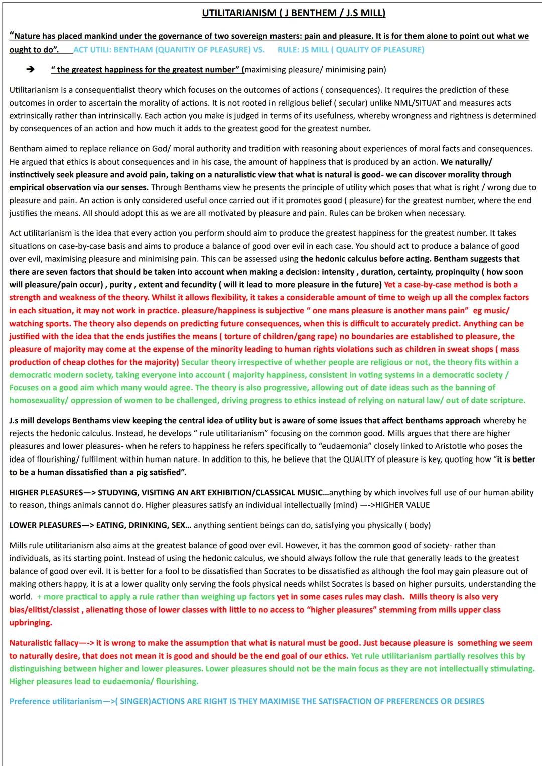 # Kantian ethics:
Kantian ethics is a Deontological theory based on duty, devised by Immanuel Kant, who's ideas are heavily founded upon Ch