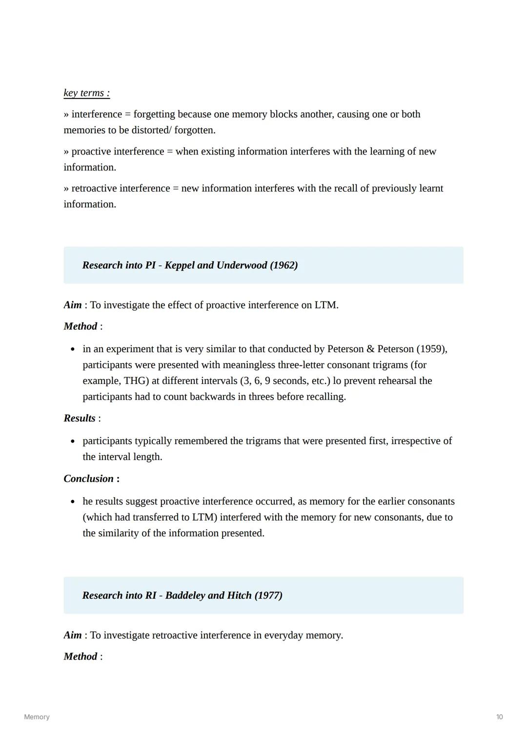 # Memory
A+
Memory
**key words**
Memory is the process by which we retain information. It includes the encoding, storage and
retrieval o