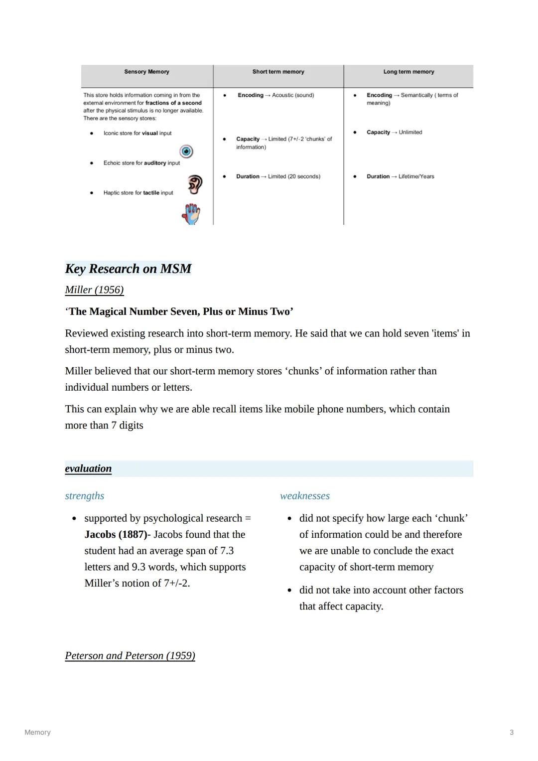 # Memory
A+
Memory
**key words**
Memory is the process by which we retain information. It includes the encoding, storage and
retrieval o