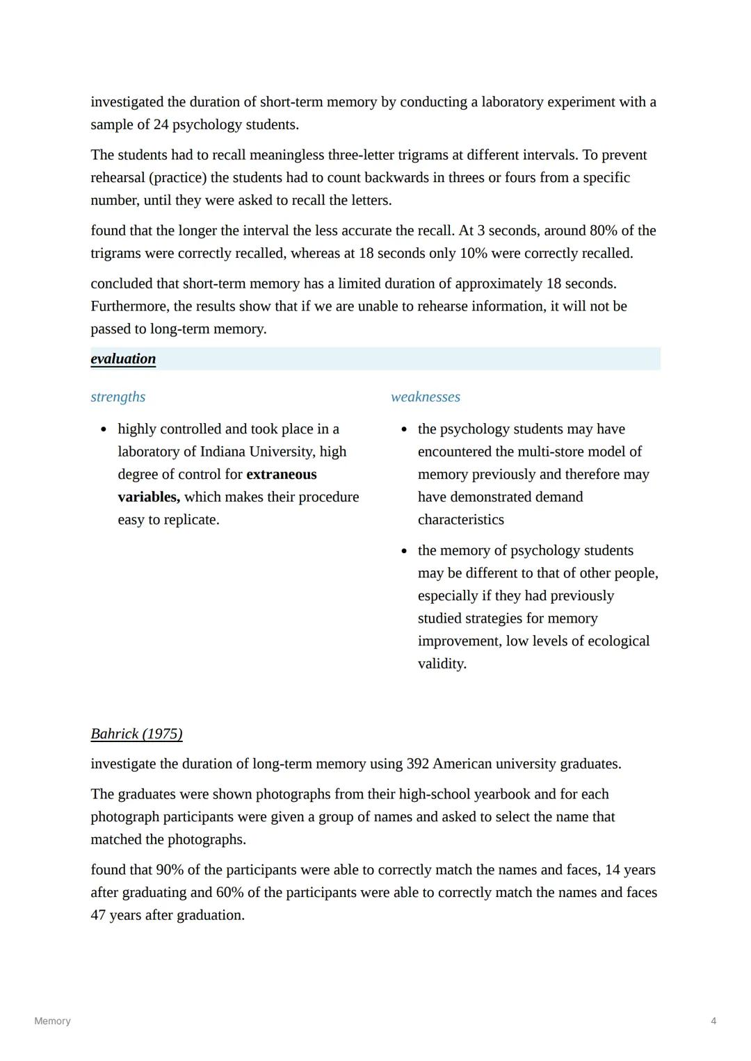 # Memory
A+
Memory
**key words**
Memory is the process by which we retain information. It includes the encoding, storage and
retrieval o