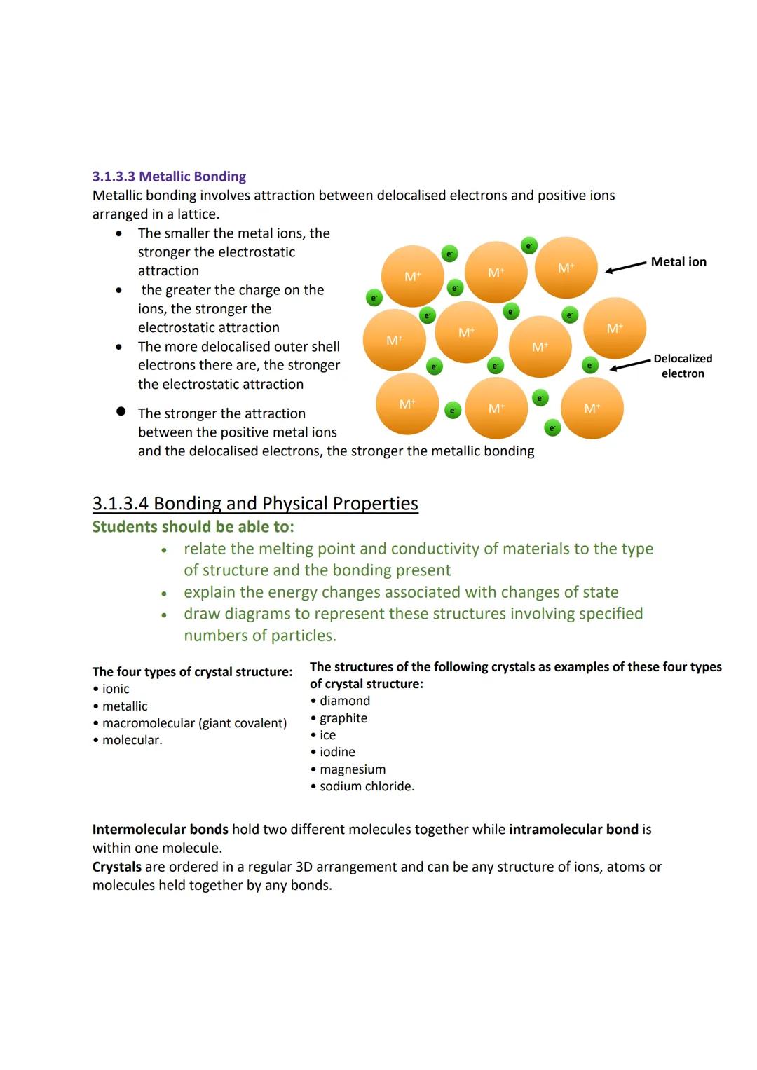 Bonding Types
3.1.3.1 Ionic Bonding
Ionic bonding involves electrostatic attraction between oppositely charged ions (cations and
anions) in