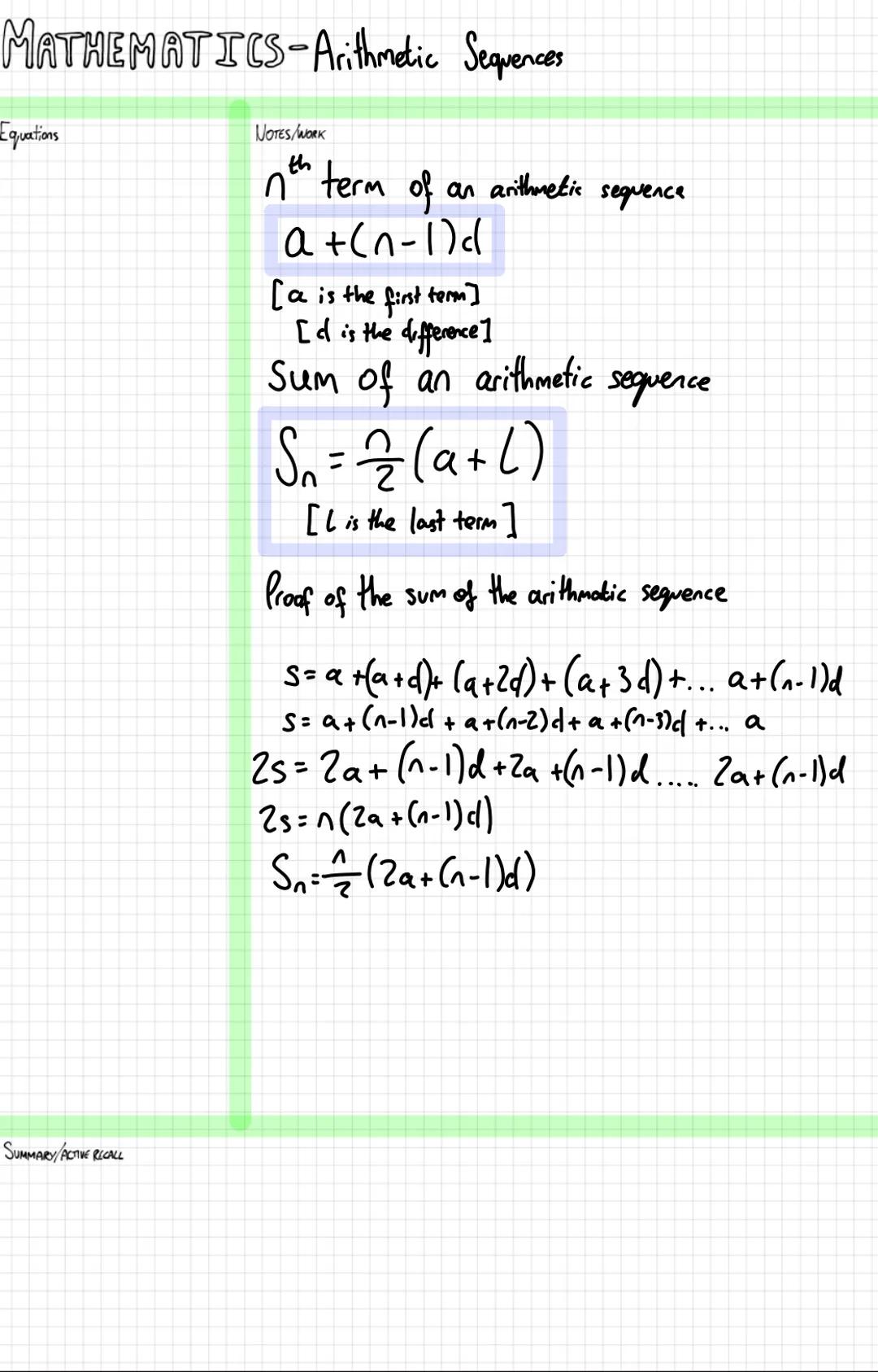 Arithmetic Sequences