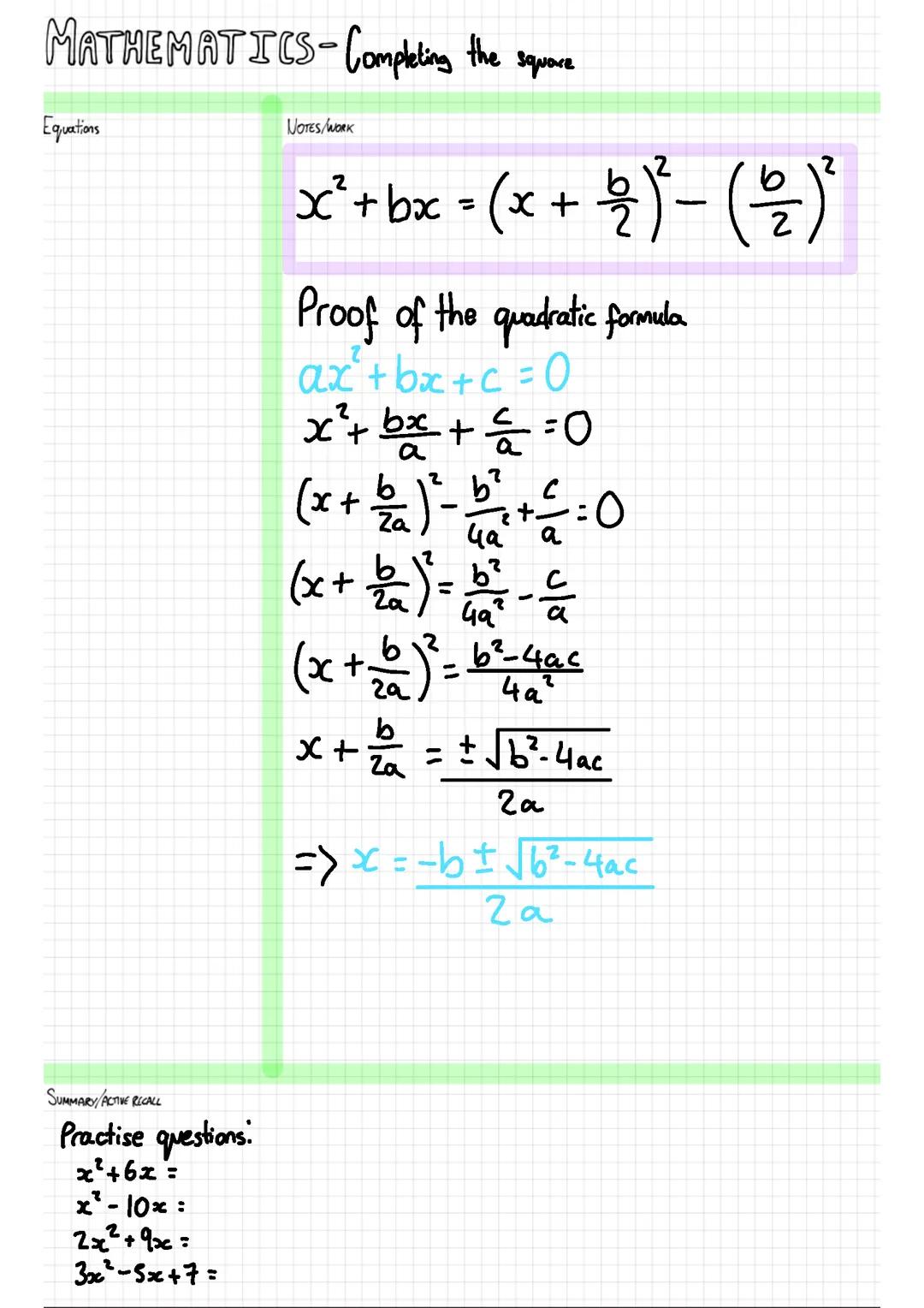 Completing the Square