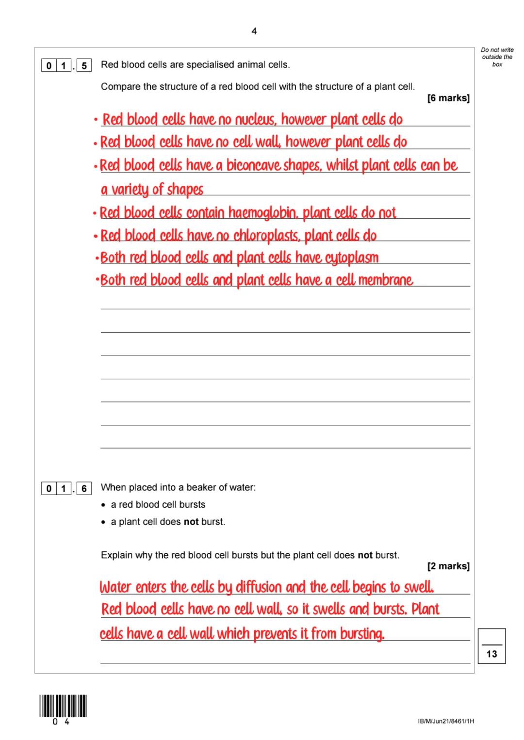 AQA
Please write clearly in block capitals.
Centre number
Surname
Forename(s)
Candidate signature
GCSE
BIOLOGY
Candidate number
I declare th