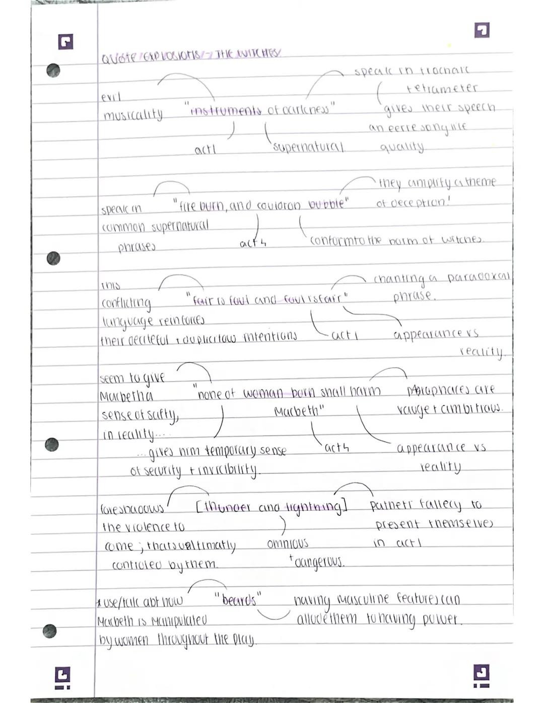 QUOTE EXPLOSIONS - LADY MACBETH
"dash's the brains out"
characterises,
LM as violent +
determined
she rejects maternal
Inclinations
compeate
