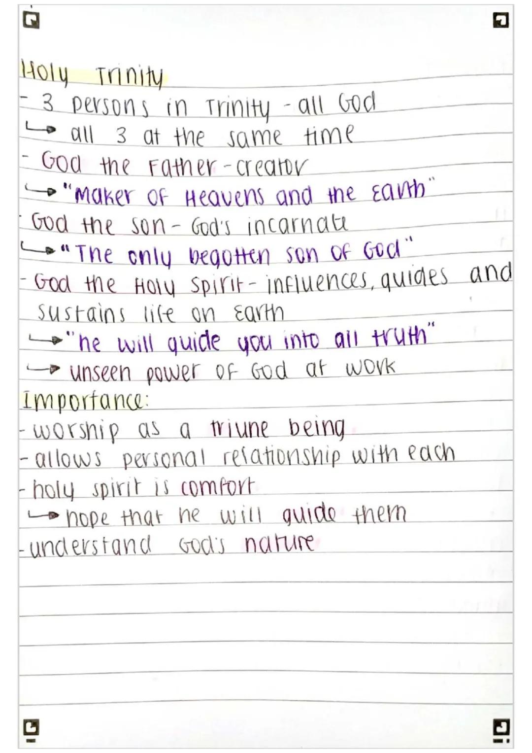 Creation
-God created everything
Story of creation recounted in chapter 1
of Genesis
"In the beginning, God created the
Heavens and the Eart