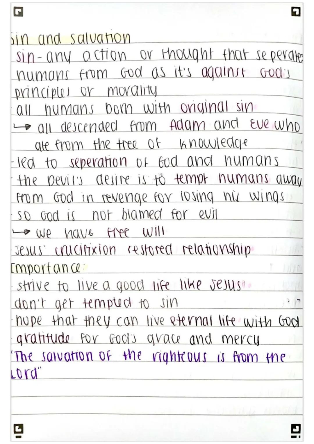 Creation
-God created everything
Story of creation recounted in chapter 1
of Genesis
"In the beginning, God created the
Heavens and the Eart