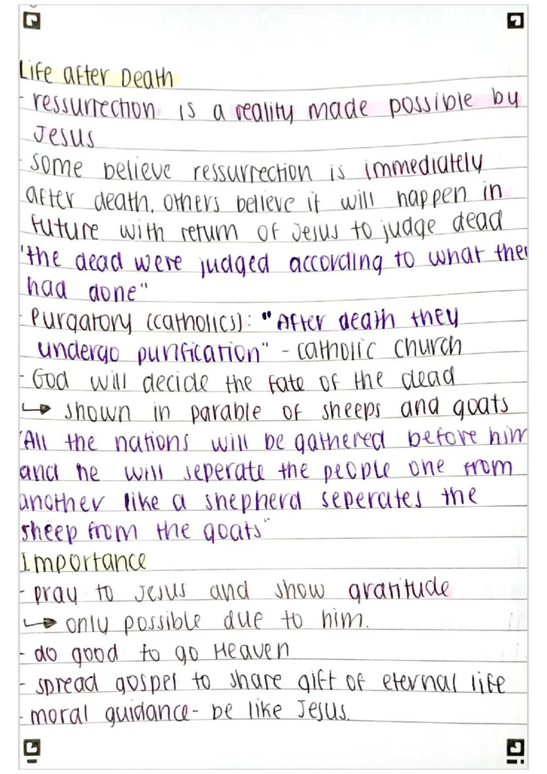 Creation
-God created everything
Story of creation recounted in chapter 1
of Genesis
"In the beginning, God created the
Heavens and the Eart