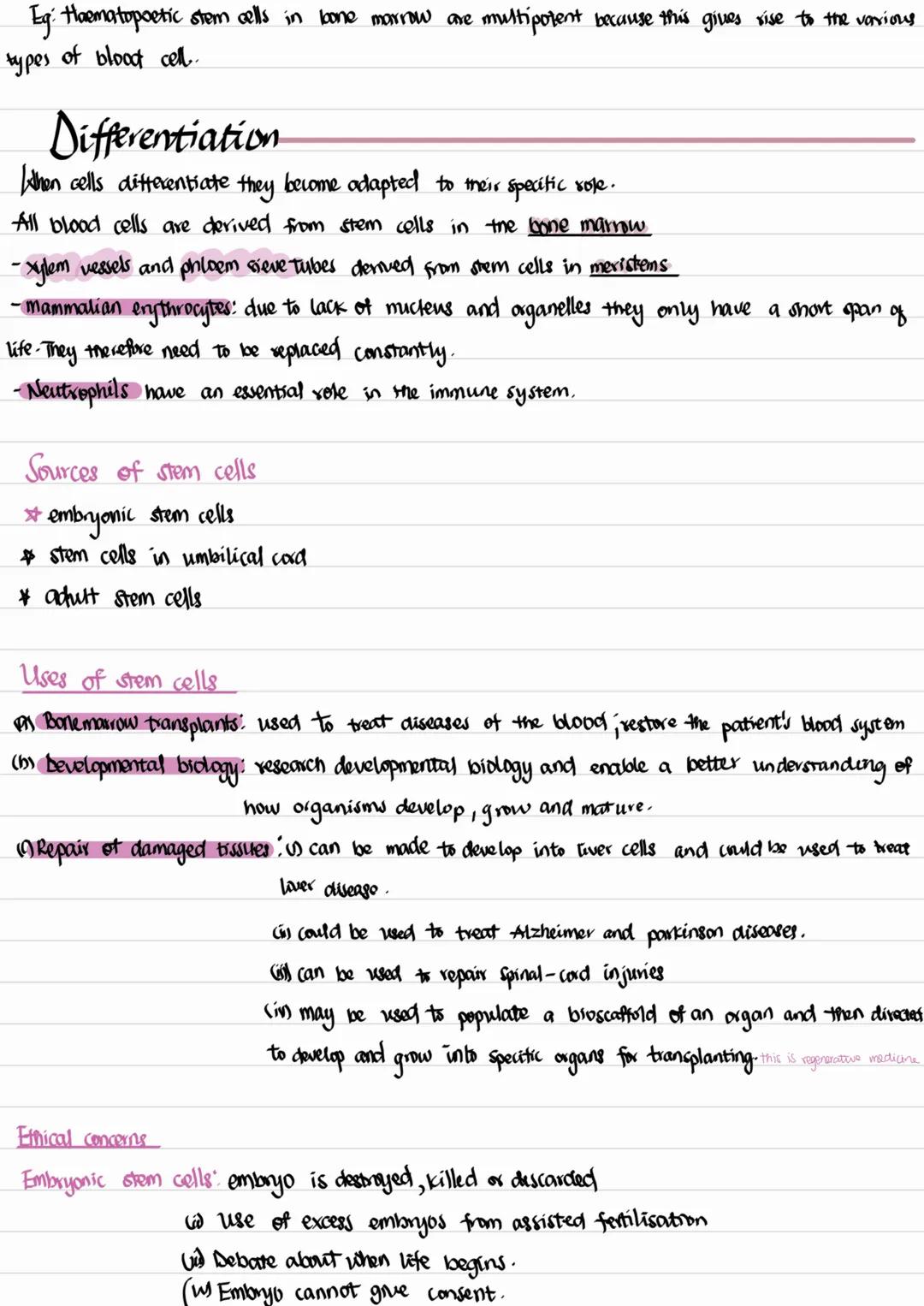 (a) The cell cycle
Cell division, diversity and organisation
the nucleus
divides
The cell cycle consists of Interphase, mitosis and cytokine