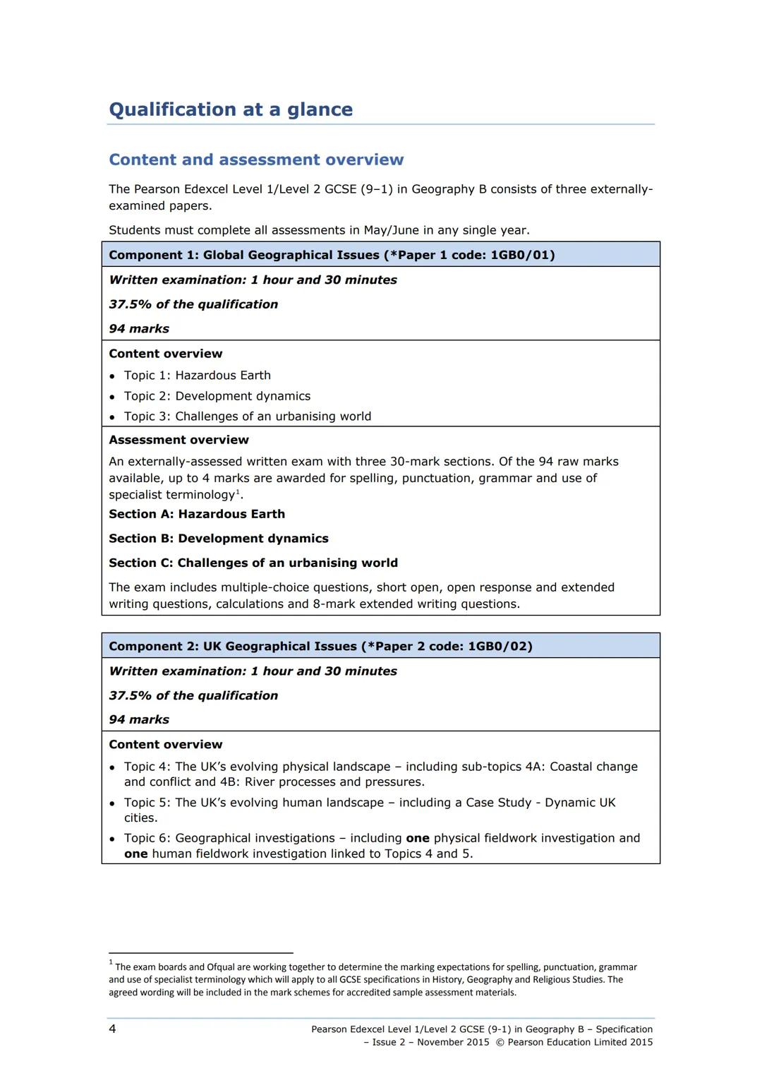 GCSE (9-1)
Geography B
edexcel !!!!
Specification
Pearson Edexcel Level 1/Level 2 GCSE (9-1) in Geography B (1GBO)
First teaching from Septe