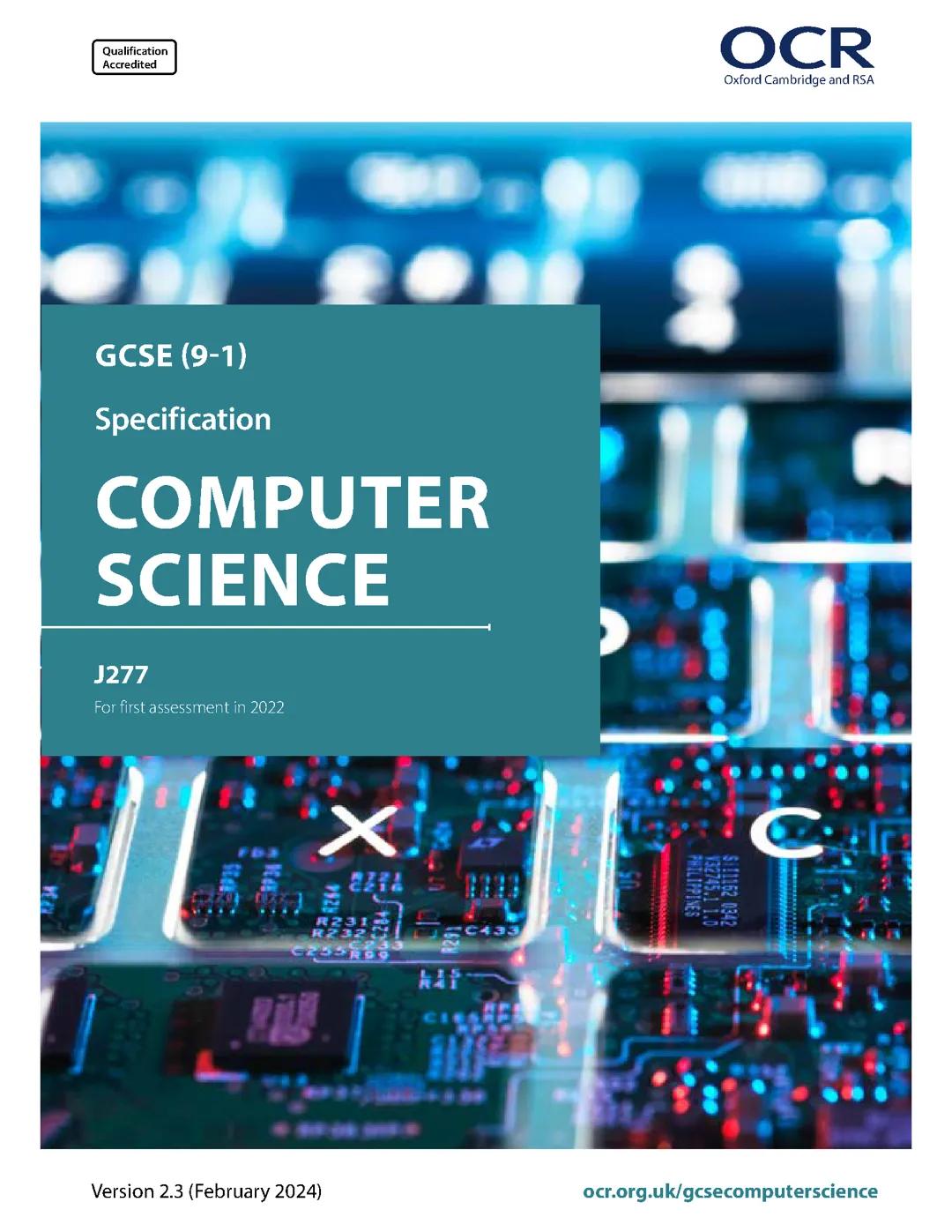 OCR computer science specification