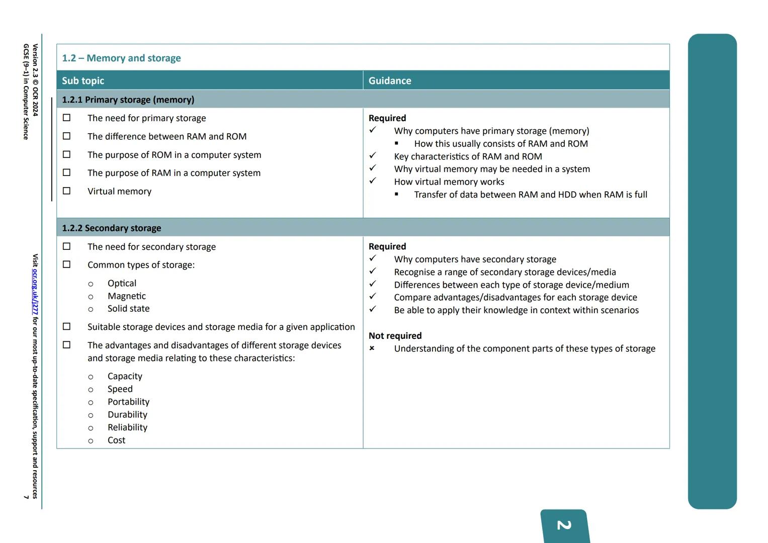 Qualification
Accredited
OCR
Oxford Cambridge and RSA
GCSE (9-1)
Specification
COMPUTER
SCIENCE
J277
For first assessment in 2022
X
2214
R23