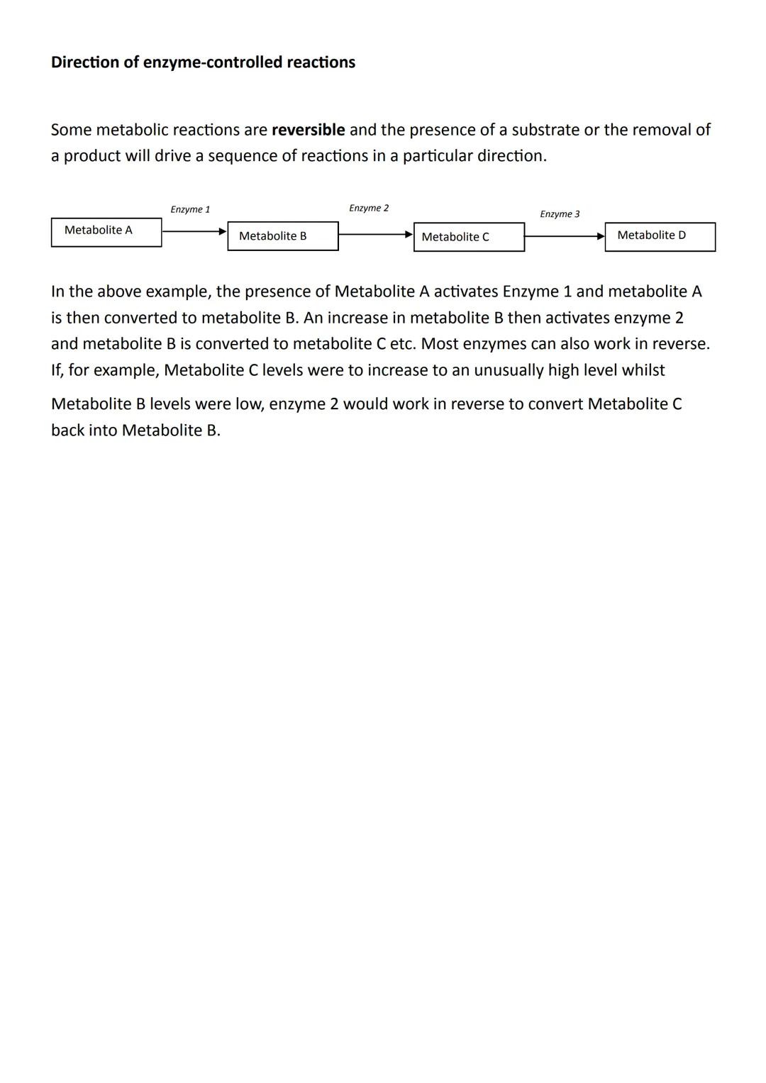 Unit 2 Metabolism & Survival
Key Area 1:
Metabolic Pathways
Metabolic Pathways are integrated and controlled pathways of enzyme-catalysed
re