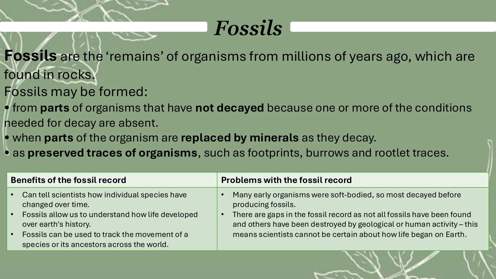 # Evidence of evolution
The Theory of evolution by natural selection is now widely accepted because there are lots
of data to support it, s