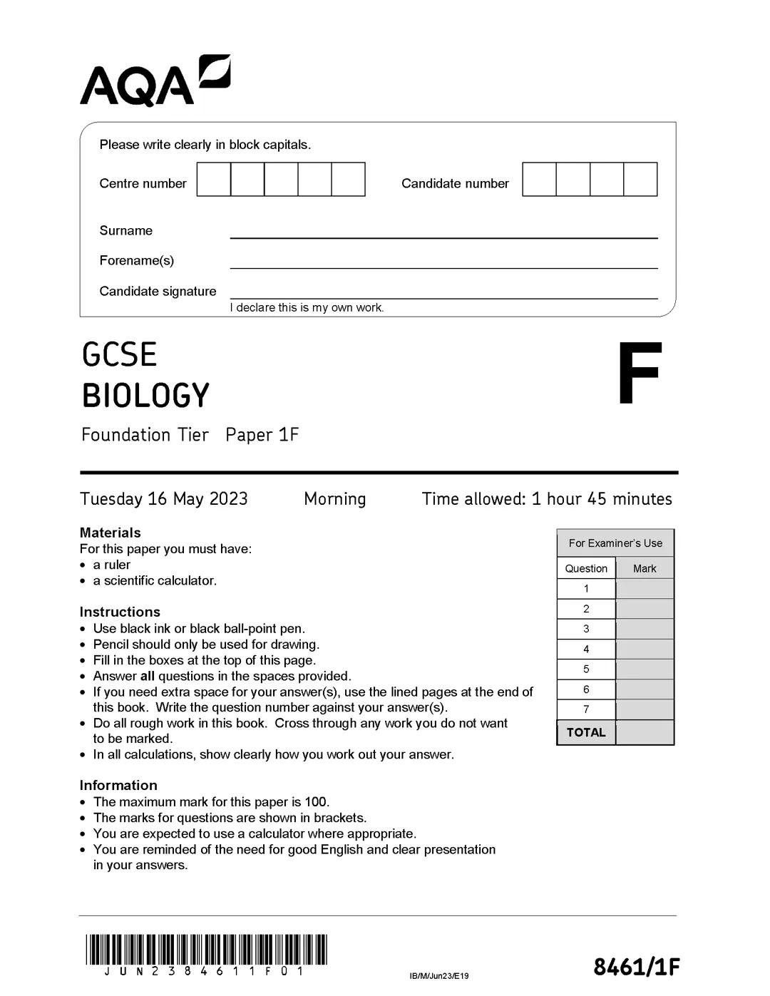 GCSE Biology