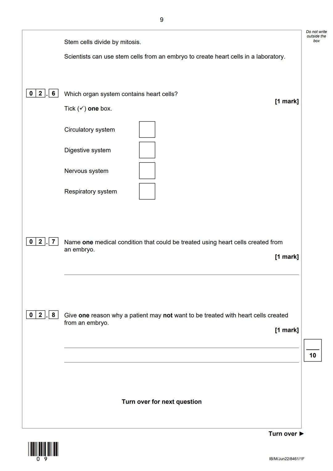 # AQA
Please write clearly in block capitals.
Centre number Candidate number
Surname
Forename(s)
Candidate signature I declare this is
