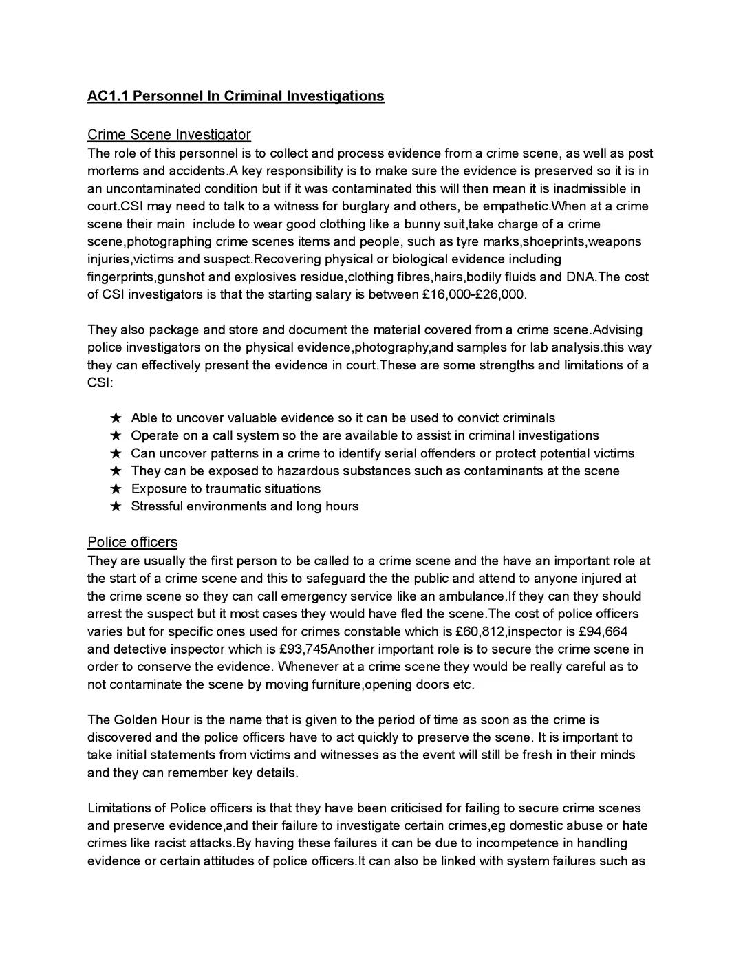 Criminolgy unit 3 controlled assessment folder