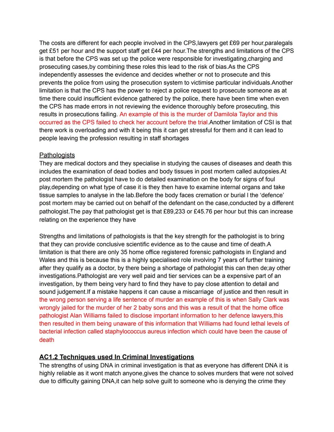 AC1.1 Personnel In Criminal Investigations
Crime Scene Investigator
The role of this personnel is to collect and process evidence from a cri
