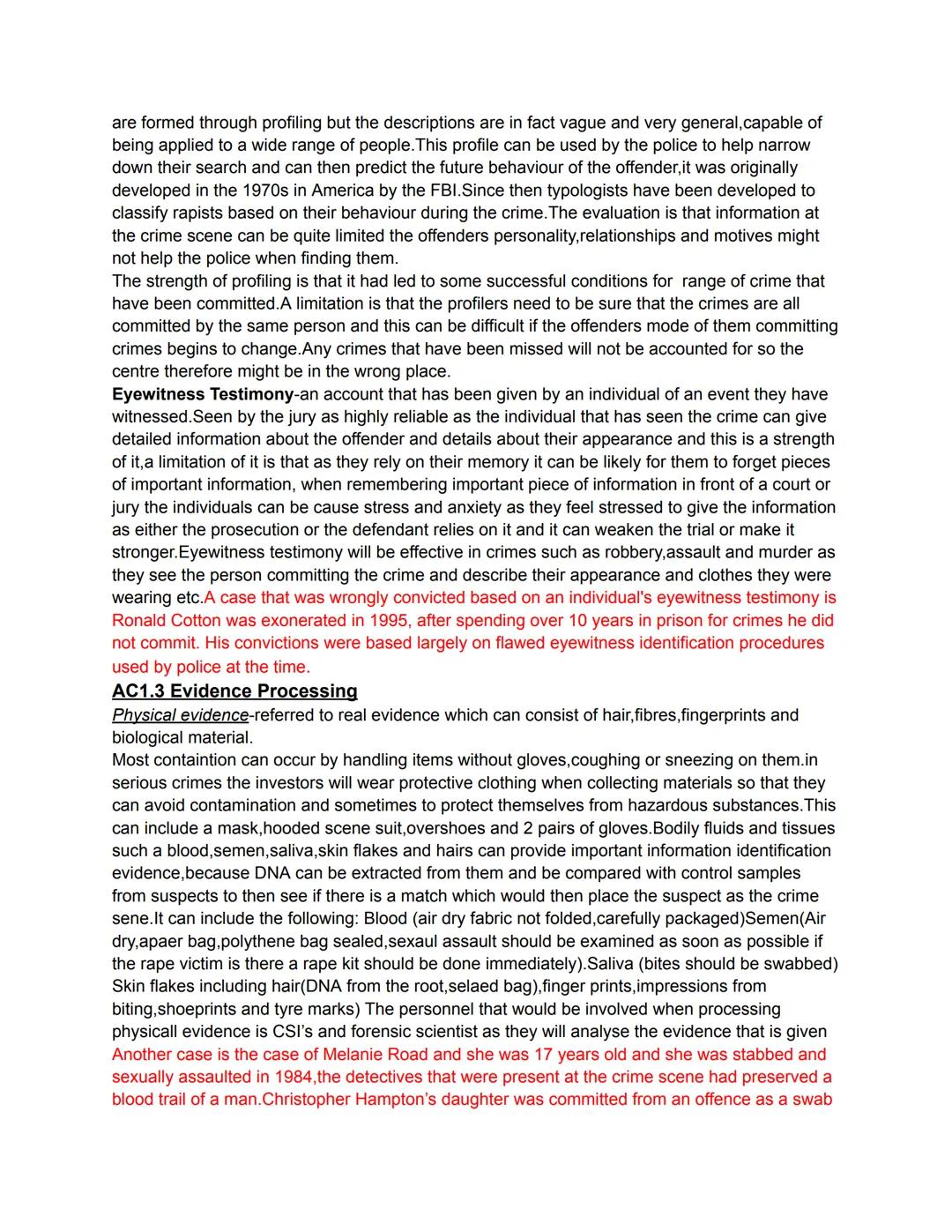 AC1.1 Personnel In Criminal Investigations
Crime Scene Investigator
The role of this personnel is to collect and process evidence from a cri
