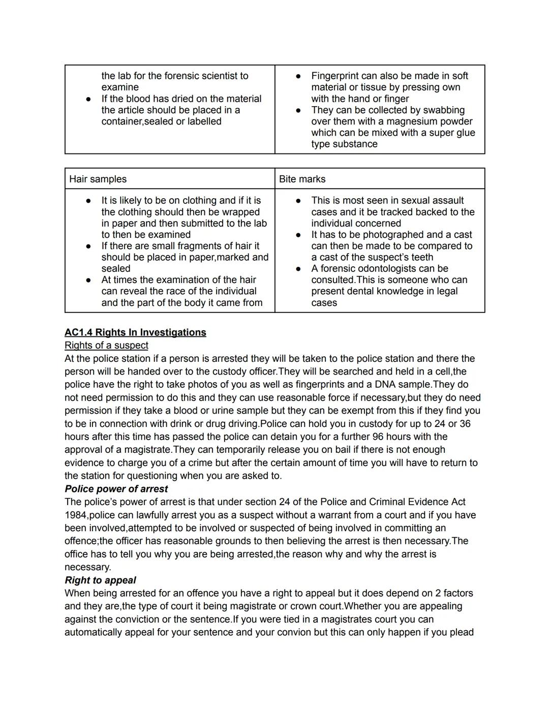 AC1.1 Personnel In Criminal Investigations
Crime Scene Investigator
The role of this personnel is to collect and process evidence from a cri
