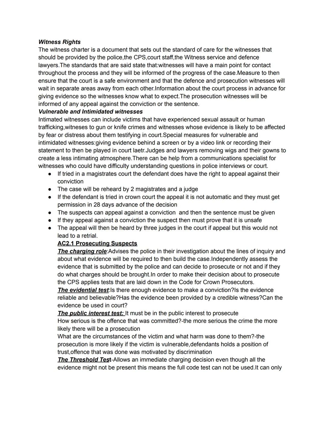 AC1.1 Personnel In Criminal Investigations
Crime Scene Investigator
The role of this personnel is to collect and process evidence from a cri