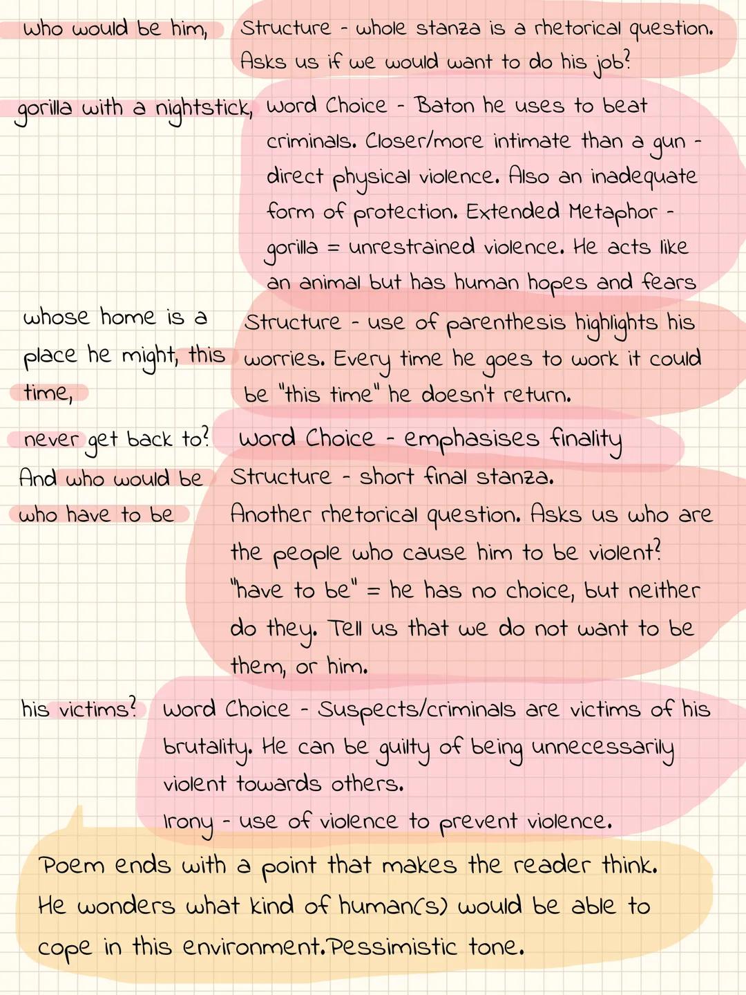 # Brooklyn Cop
Built like a gorilla but less timid, Simile - conveys physical stature/
strength/commanding presence.
Image of cartoonish ste