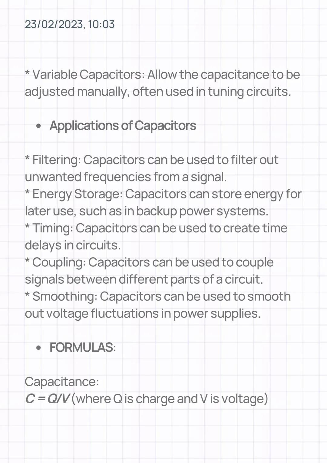 23/02/2023, 10:03
CAPACITORS
• WHAT IS A CAPACITOR?
A capacitor is a passive electronic component
that stores electrical energy in an ele