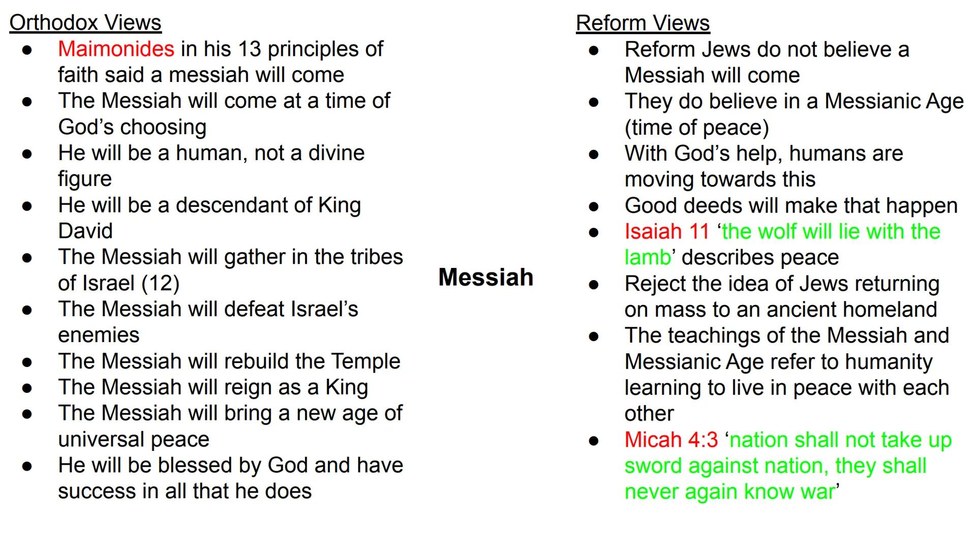 # 3.1 Belief and teachings God as One
• Jews believe there is one God (monotheism)
• God is omnipotent, omnipresent, omnibenevolent, omnisc