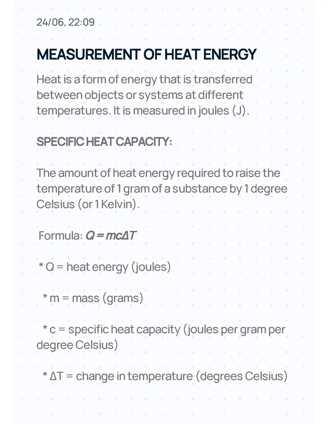 Understanding Heat Energy: Definitions and Key Formulas