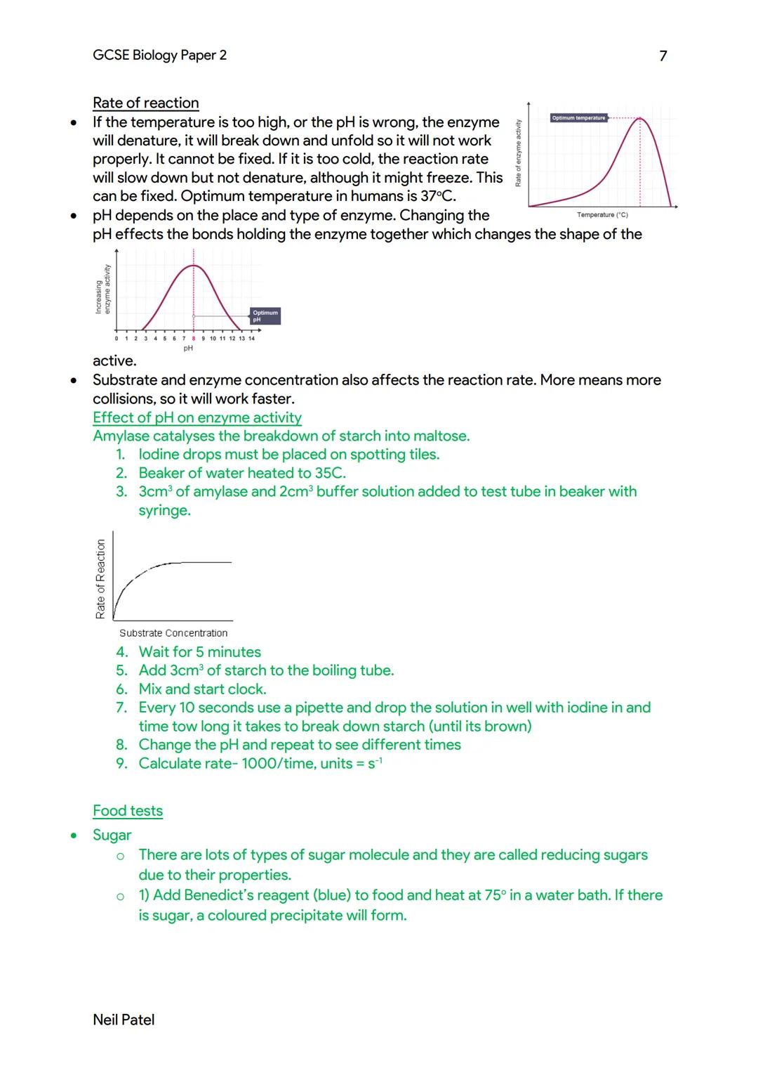 EDEXCEL 9-1 GCSE BIOLOGY PAPER
2 REVISION NOTES
Neil Patel GCSE Biology Paper 2
Key Concepts in Biology
Cells
Criteria-
Movement
Respiration