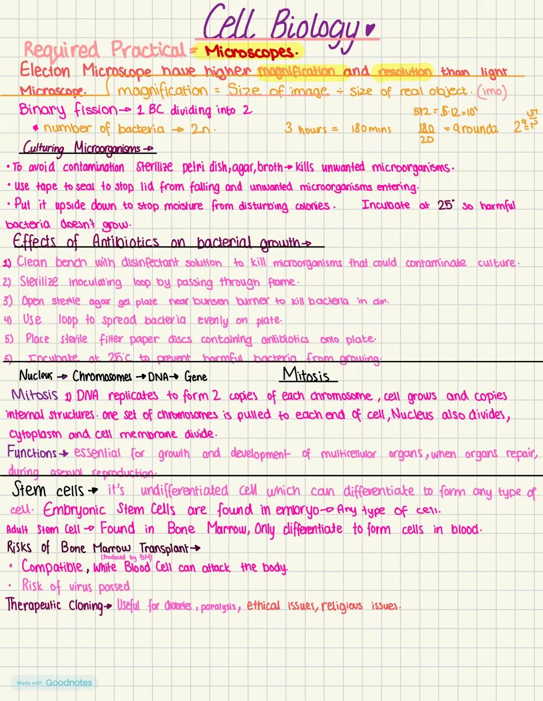 Prokaryotic
• Bacterial
Cells
Eukaryotic
·Plant and animal cell.
-Genetic Material not in Nuecleus. Genetic Material enclosed in
Much Smalle